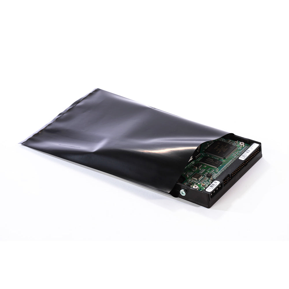 12 x 18 (4 mil) Black Conductive Poly Bags 100/Case