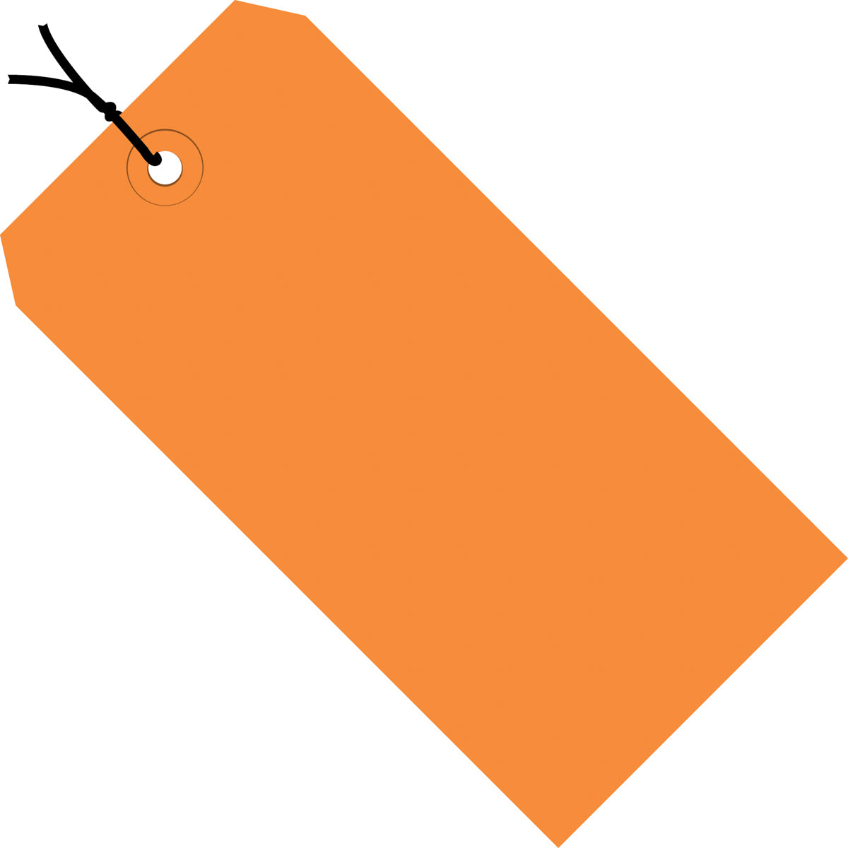 2-3/4 x 1-3/8 Pre-Strung Orange Tags (THICK BOARD - 13 POINT) 1000/Case
