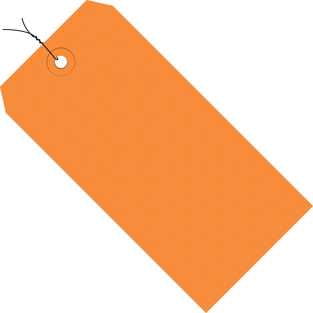 2-3/4 x 1-3/8 Pre-Wired Orange Tags (THICK BOARD - 13 POINT) 1000/Case