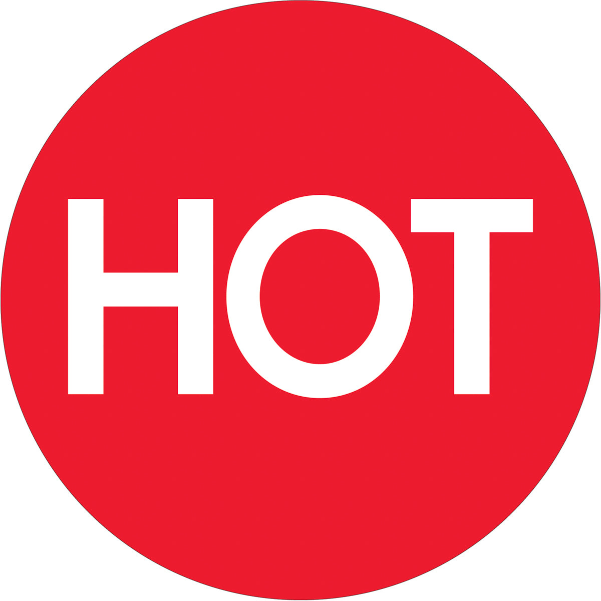 2" Circle - "Hot" (High Gloss) Labels 500/Roll