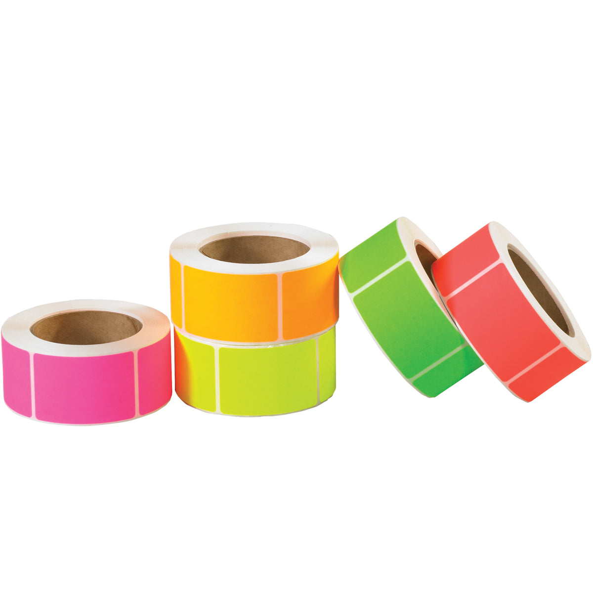 2 x 3" Fluorescent Packs Inventory Rectangle Labels 5000/Case