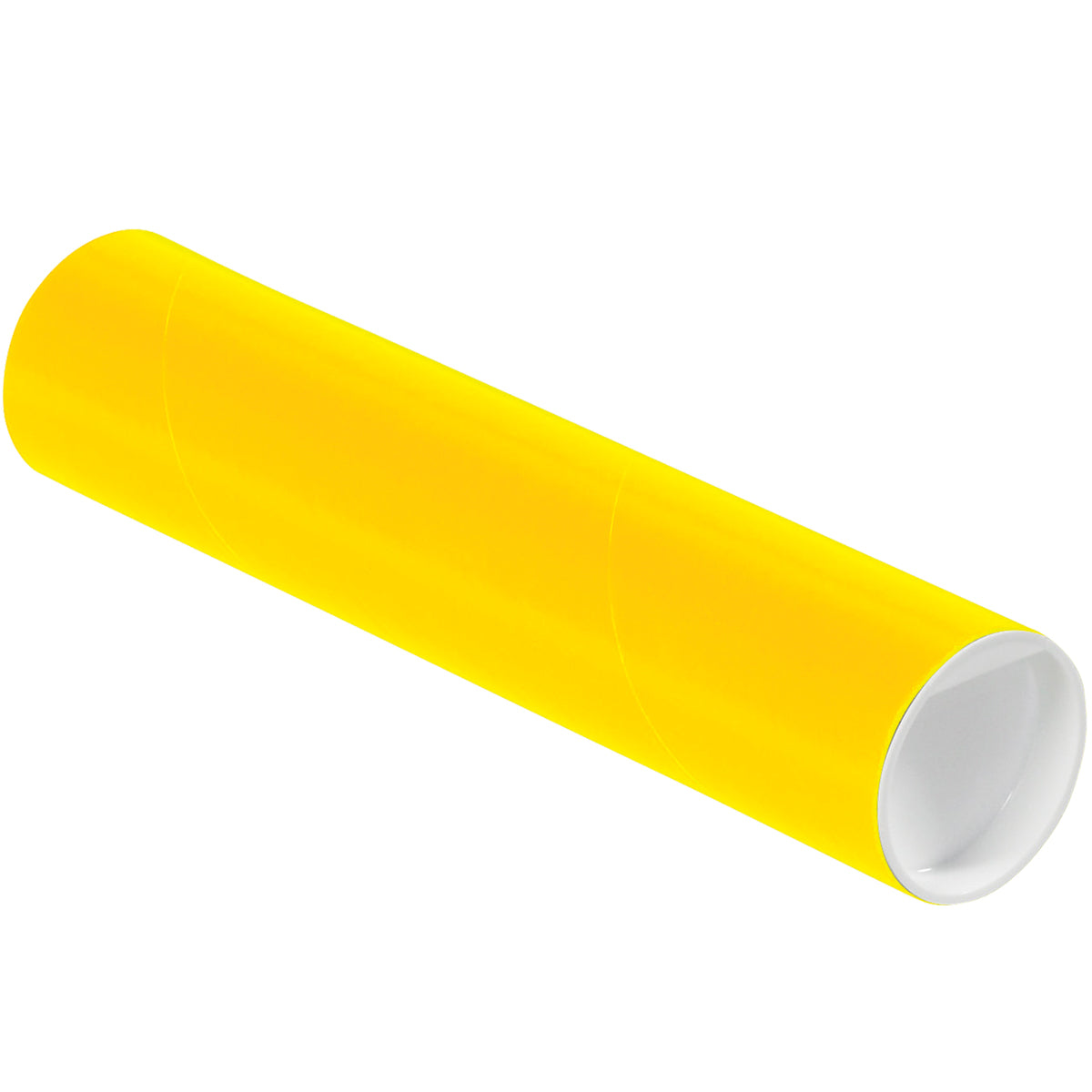 2 x 9 Yellow Mailing Tubes With End Caps .060 Gauge 50/Case