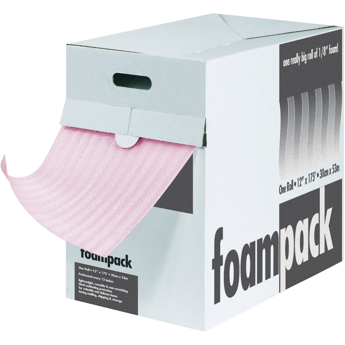 24" (1/8" Thick) Anti-Static Poly Foam Roll in Self-Dispensing Box 175 Feet/Roll