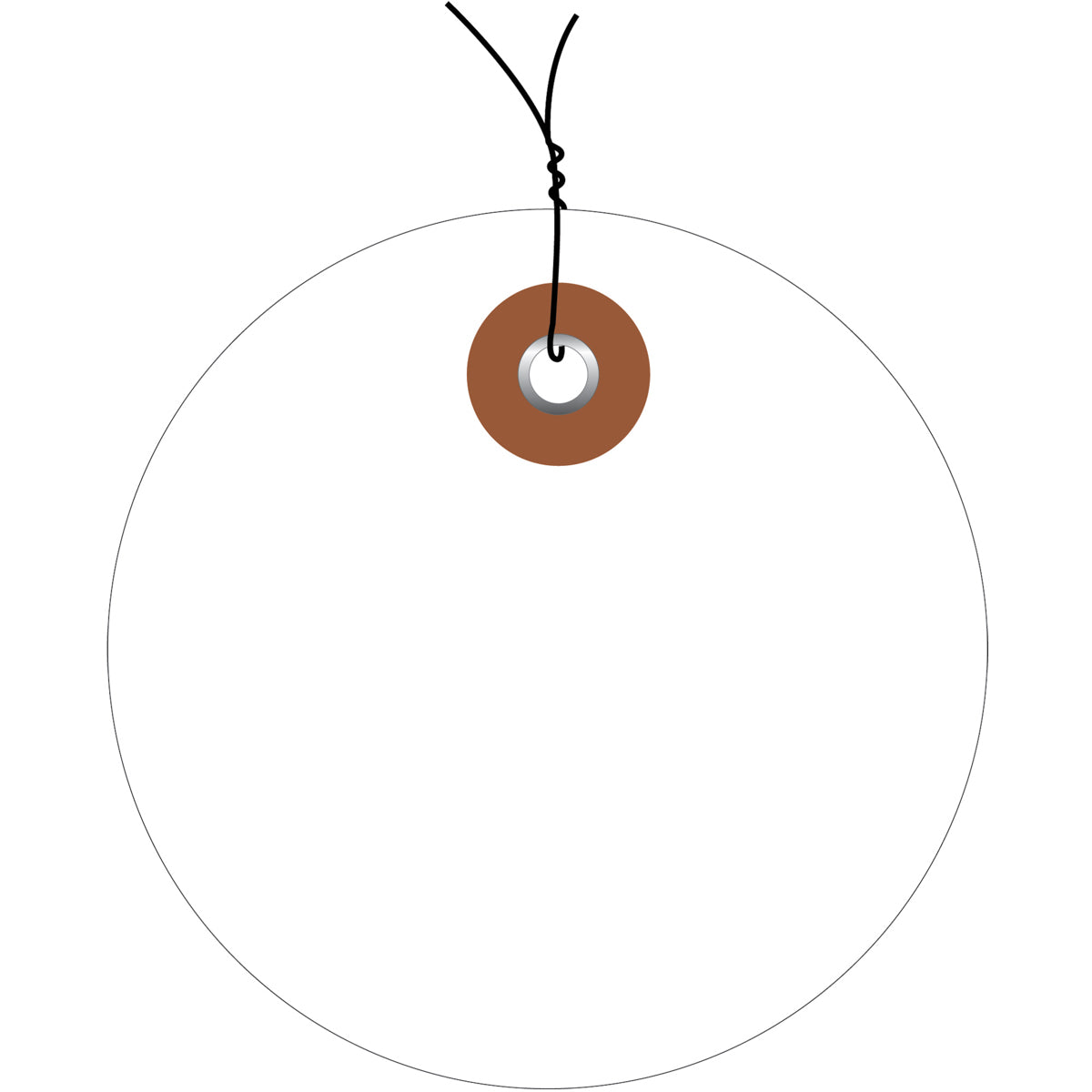 3" White Plastic Circle Tags - Pre-Wired 100/Case