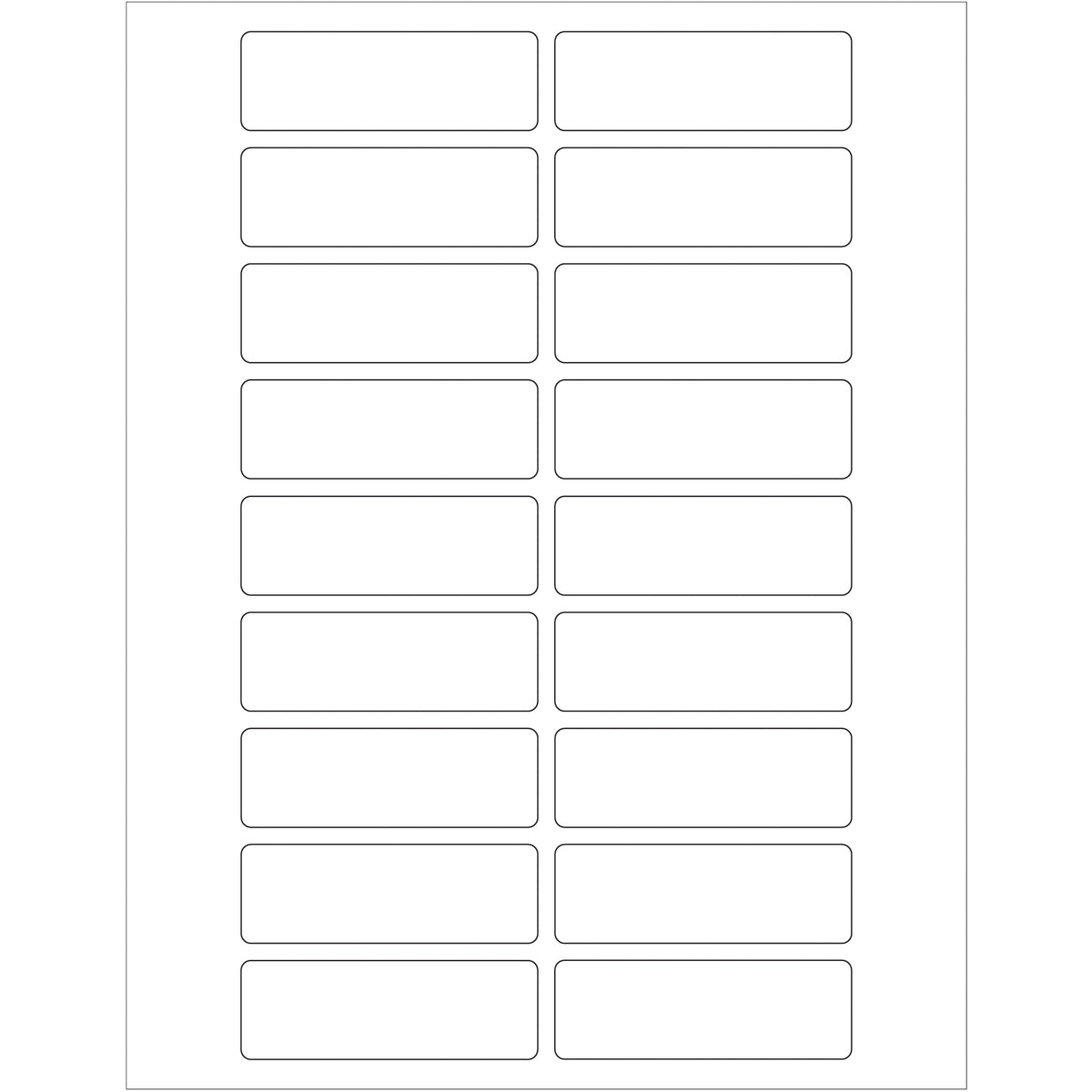 3 x 1" White Rectangle Laser Labels 1800/Case