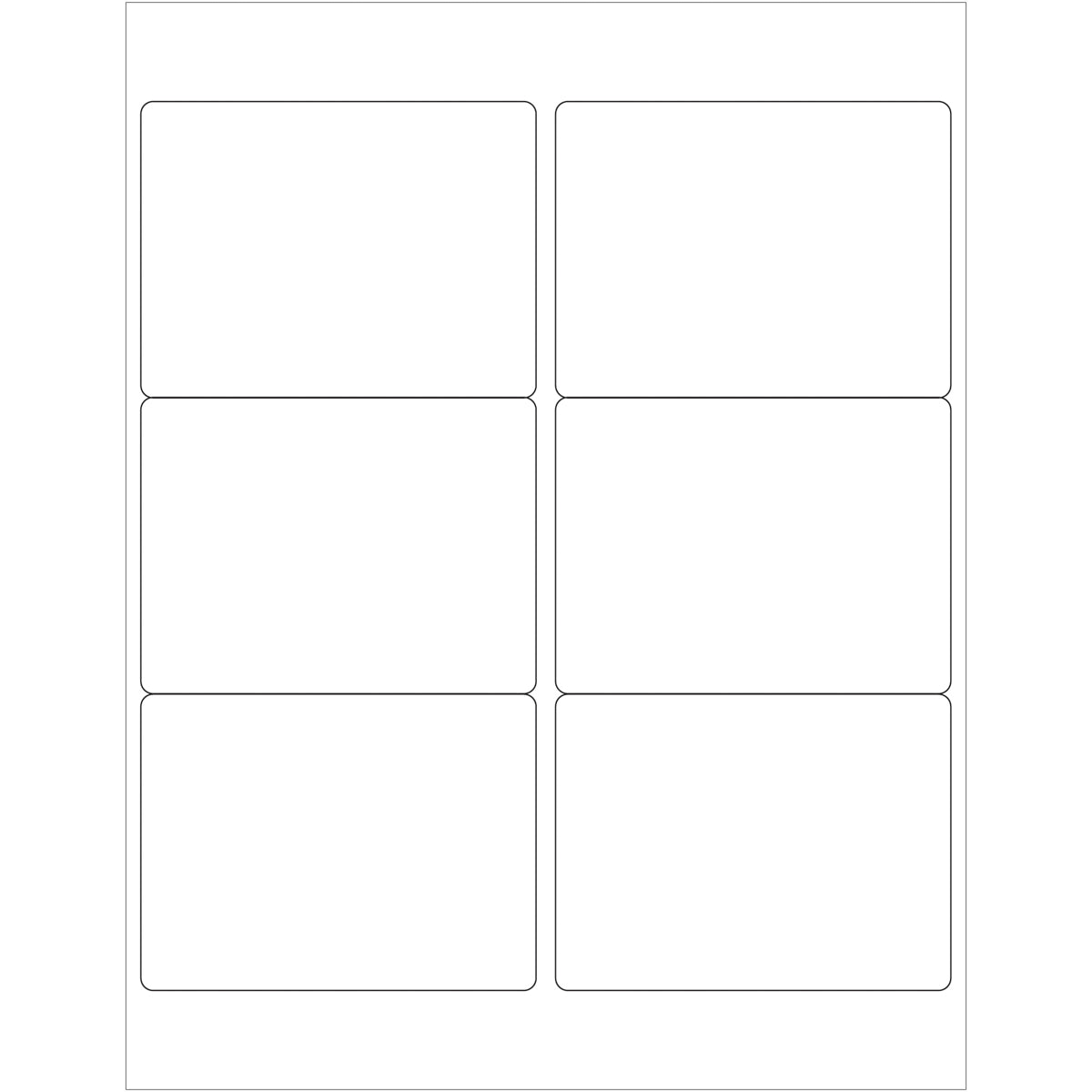 4 x 3" White Rectangle Laser Labels 600/Case