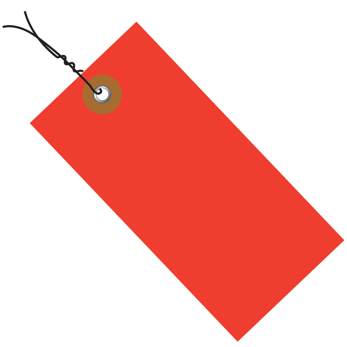 5 3/4 x 2 7/8 Red Tyvek Pre-Wired Shipping Tag 100/Case
