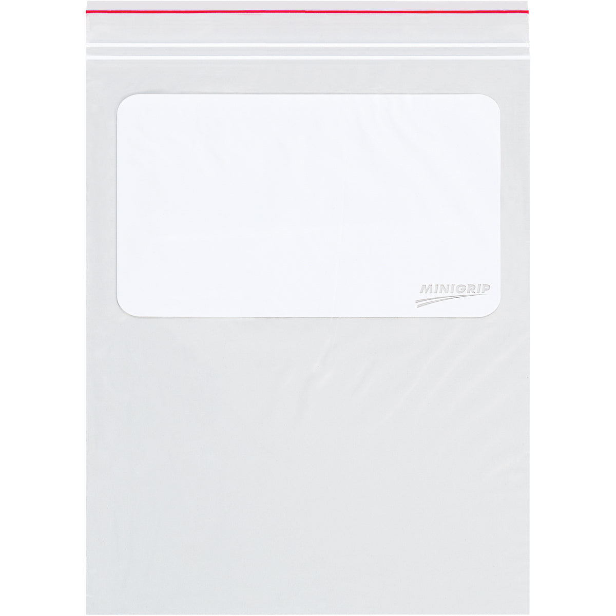 9 x 12 - 2 Mil Minigrip White Block Reclosable Poly Bags 1000/Case