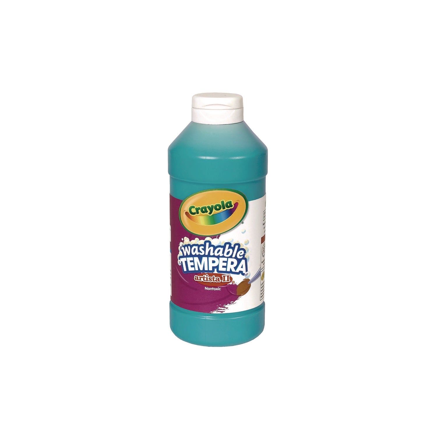 Artista II Washable Tempera Paint, Turquoise, 16 oz Bottle