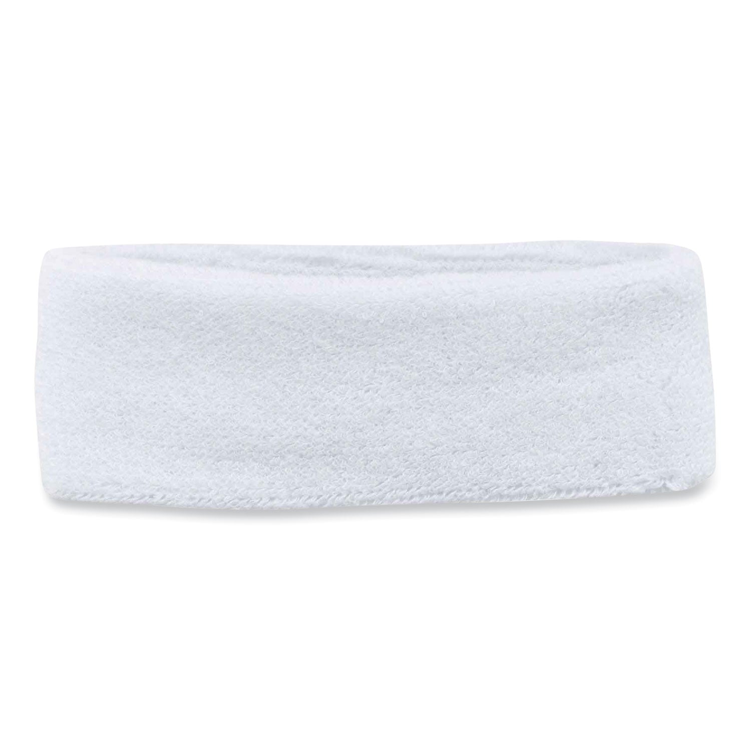 Chill-Its 6550 Head Terry Cloth Sweatband, Cotton Terry, One Size Fits Most, White
