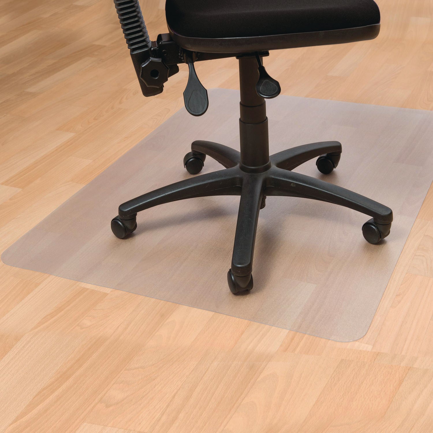 Cleartex Advantagemat Phthalate Free PVC Chair Mat for Hard Floors, 36" w  x 48" l, Clear