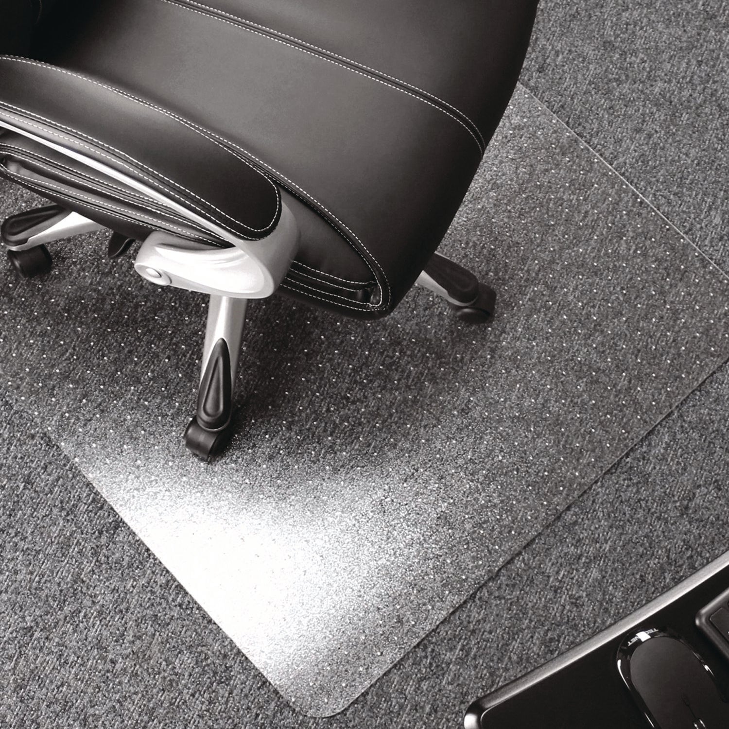 Cleartex Ultimat Chair Mat for High Pile Carpets, 60" w x 48" l, Clear