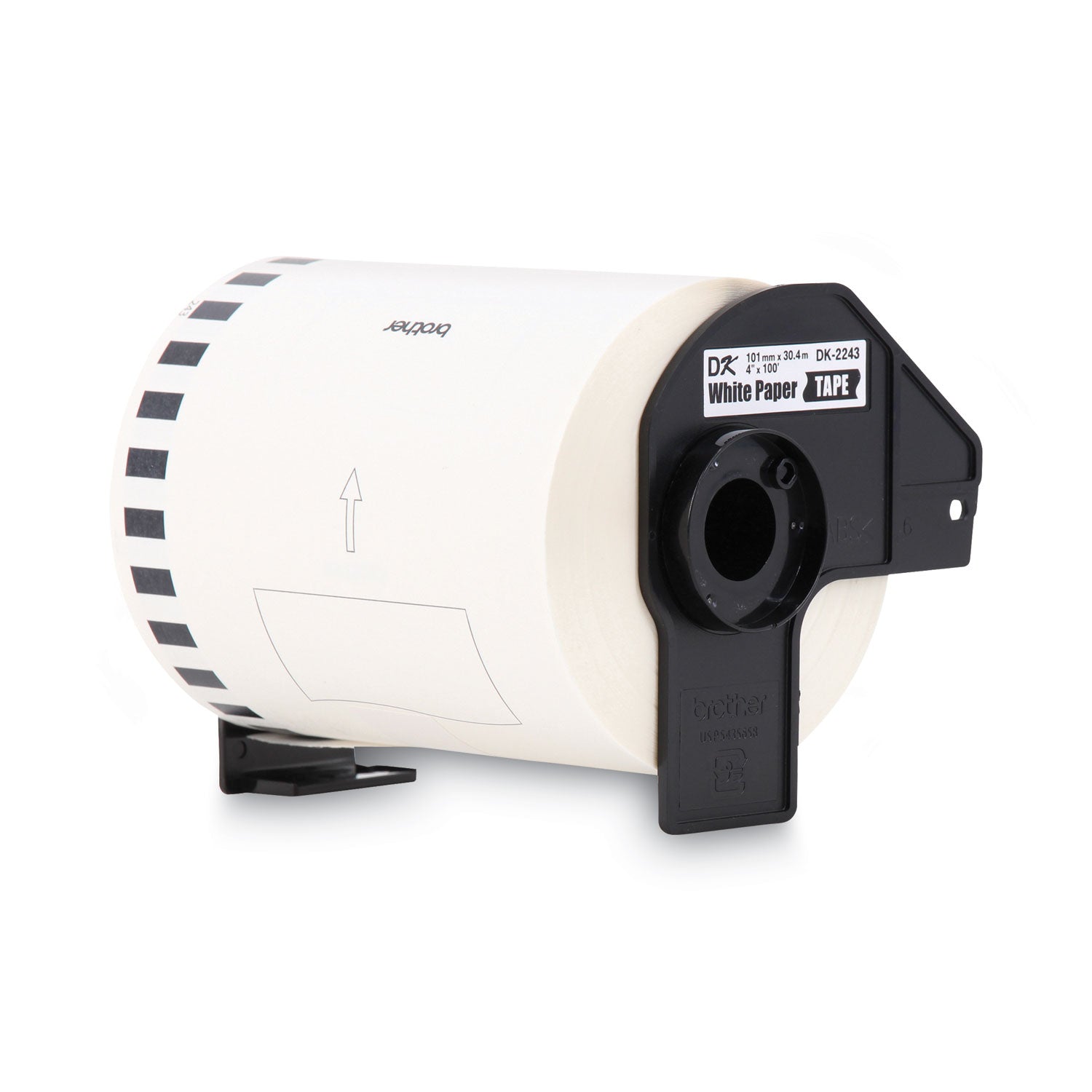 Continuous Length Shipping Label Tape for QL-1050, 4" x 100 ft Roll, White