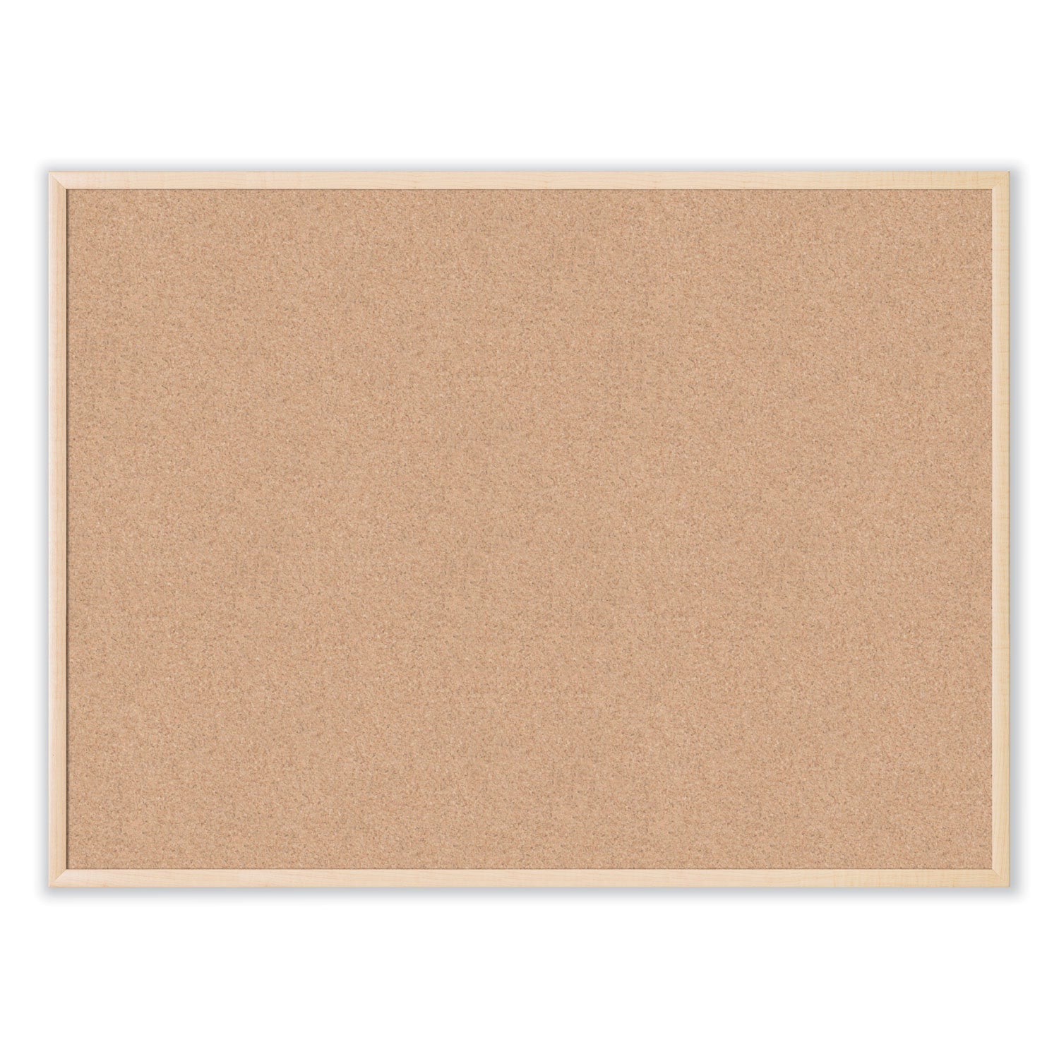 Cork Bulletin Board, 47 x 35, Tan Surface, Birch Wood Frame