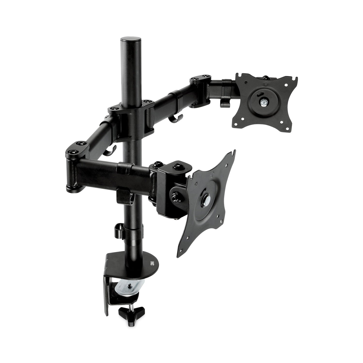 Dual Monitor Mount, For 27" Monitors, 360 Degree Rotation,  45 Degree/-45 Degree Tilt, 90 Degree Pan, Black, Supports 20 lb
