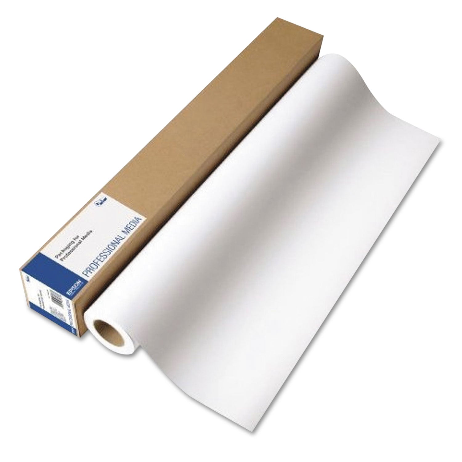 Exhibition Fiber Paper Roll, 12 mil, 44" x 50 ft, Glossy White