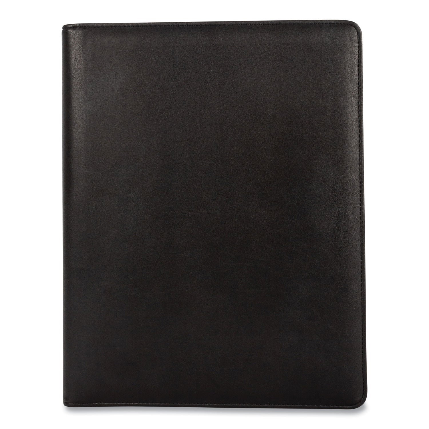 Faux-Leather Padfolio with Solar Calculator, 9 x 12 Pad, 9.75 x 12.5, Black
