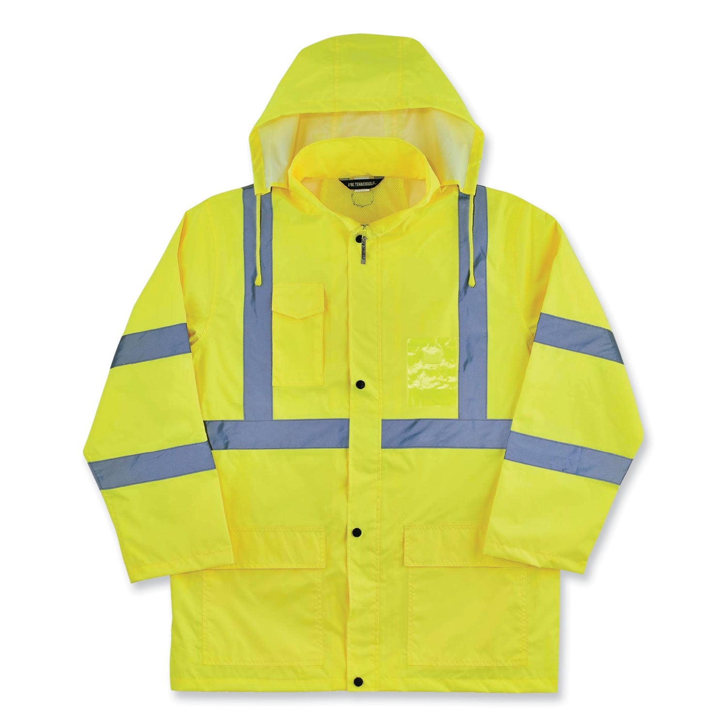 GloWear 8366 Class 3 Lightweight Hi-Vis Rain Jacket, Polyester, 3X-Large, Lime
