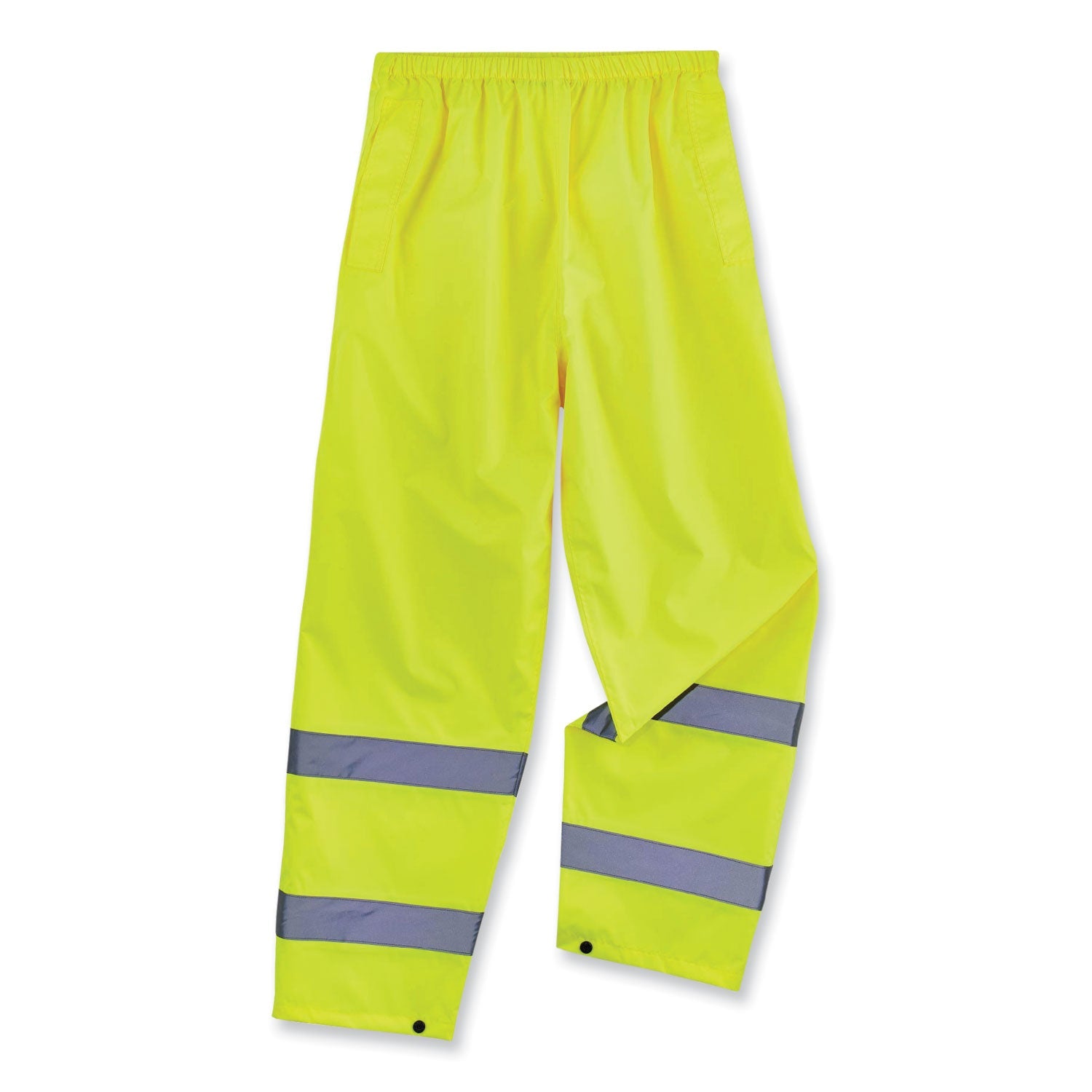 GloWear 8916 Class E Lightweight Hi-Vis Rain Pants, Medium, Lime