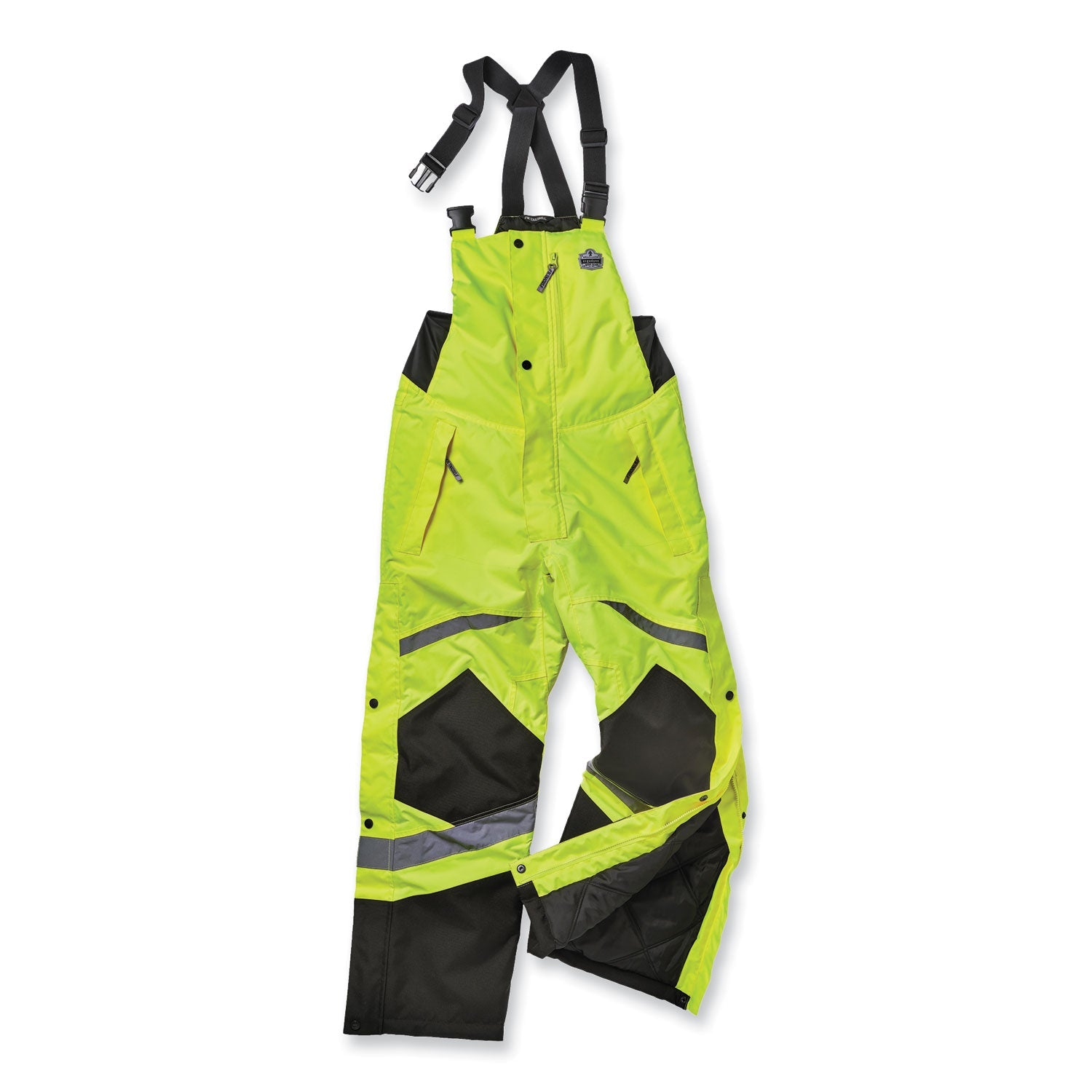 GloWear 8928 Class E Hi-Vis Insulated Bibs, Large, Lime