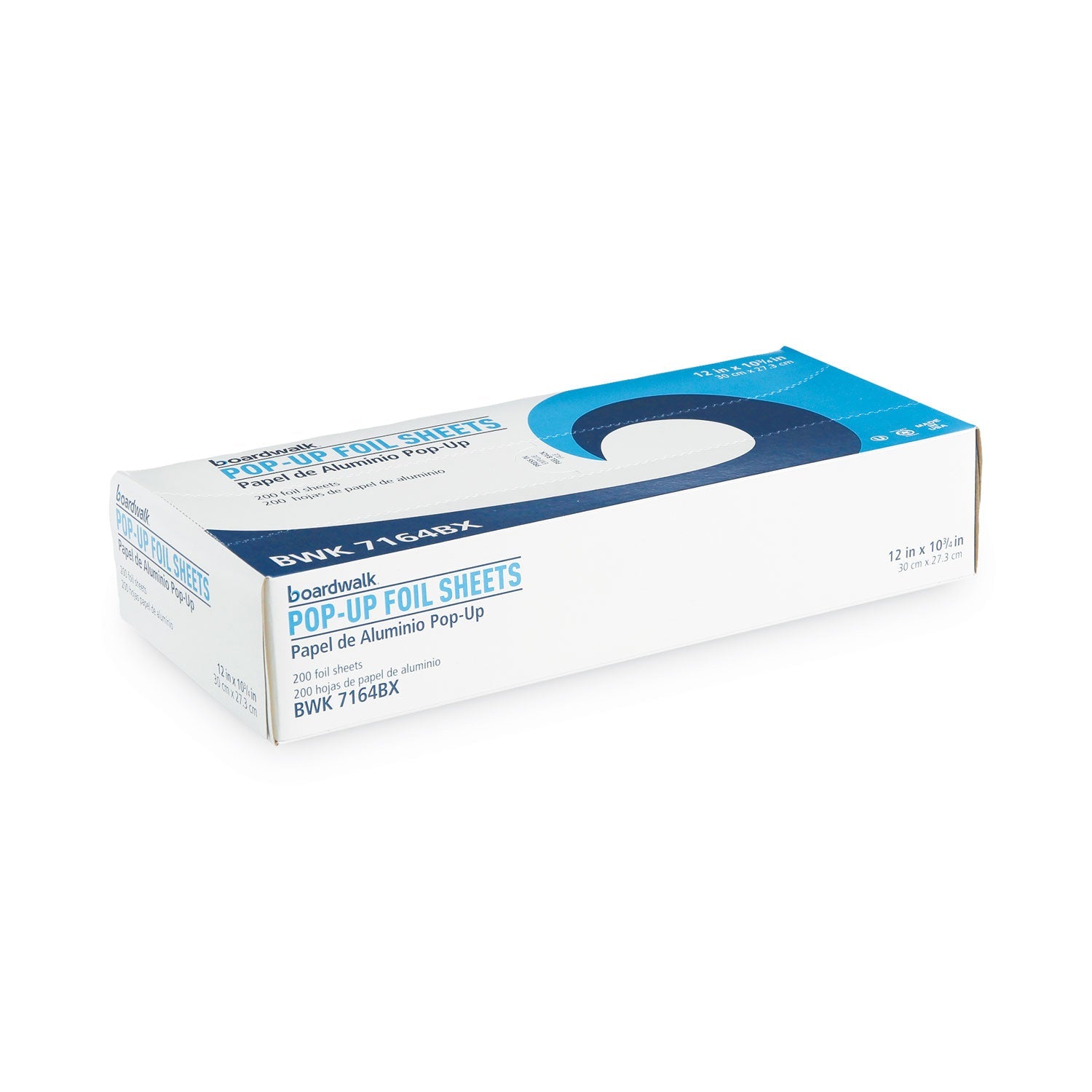 Heavy-Duty Aluminum Foil Pop-Up Sheets, 63 Gauge, 12 x 10.75, 200 Sheets/Box, 12 Boxes/Carton