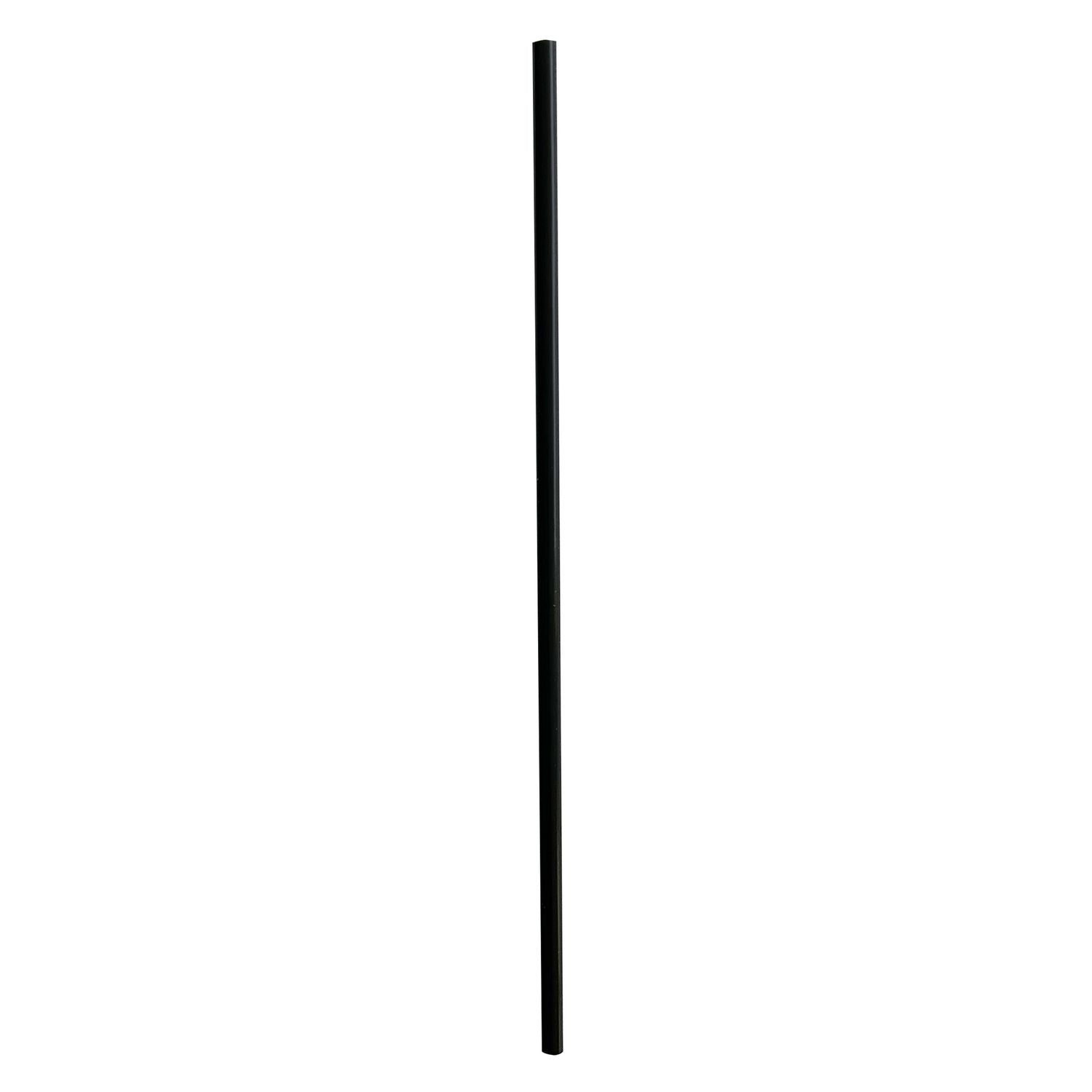 Jumbo Straws, 5.25", Polypropylene, Black, 10,000/Carton
