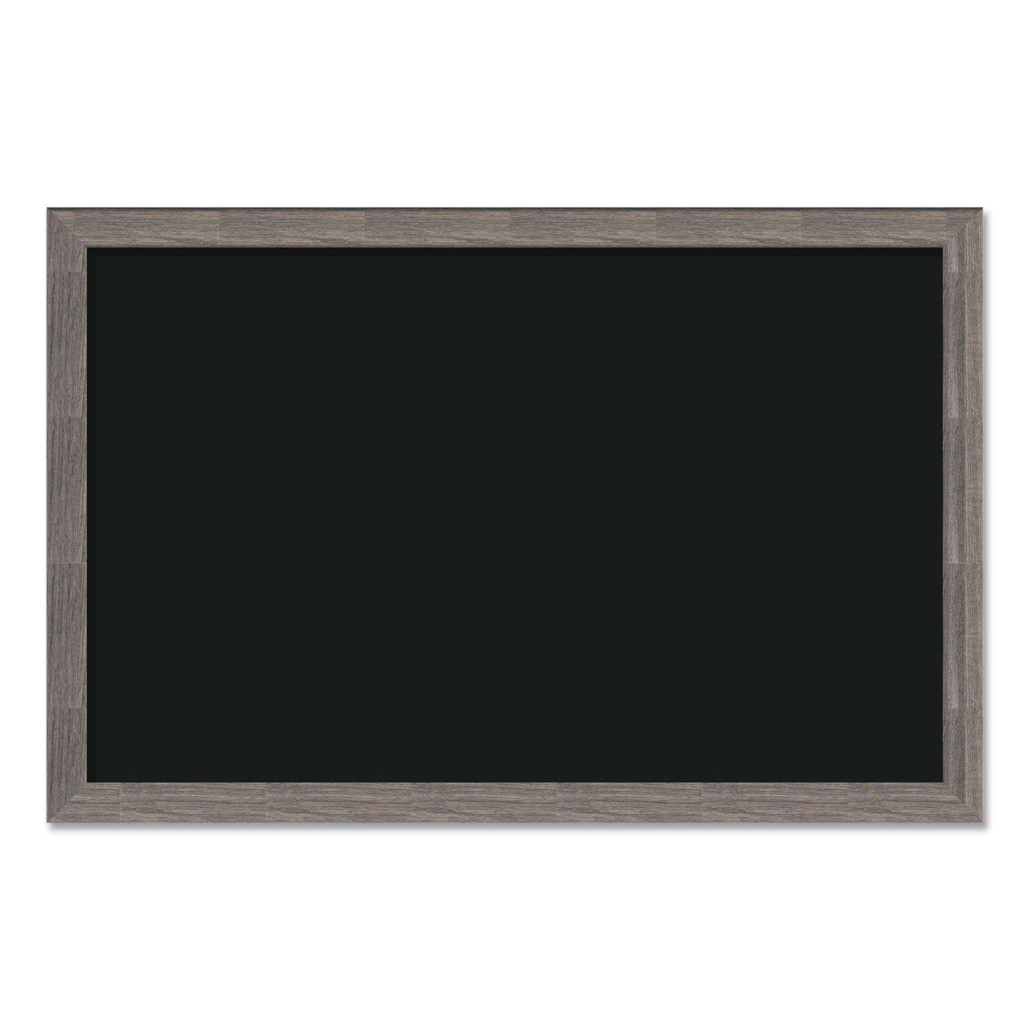 Magnetic Chalkboard with Rustic Frame, 35 x 23, Black Surface, Brown Frame