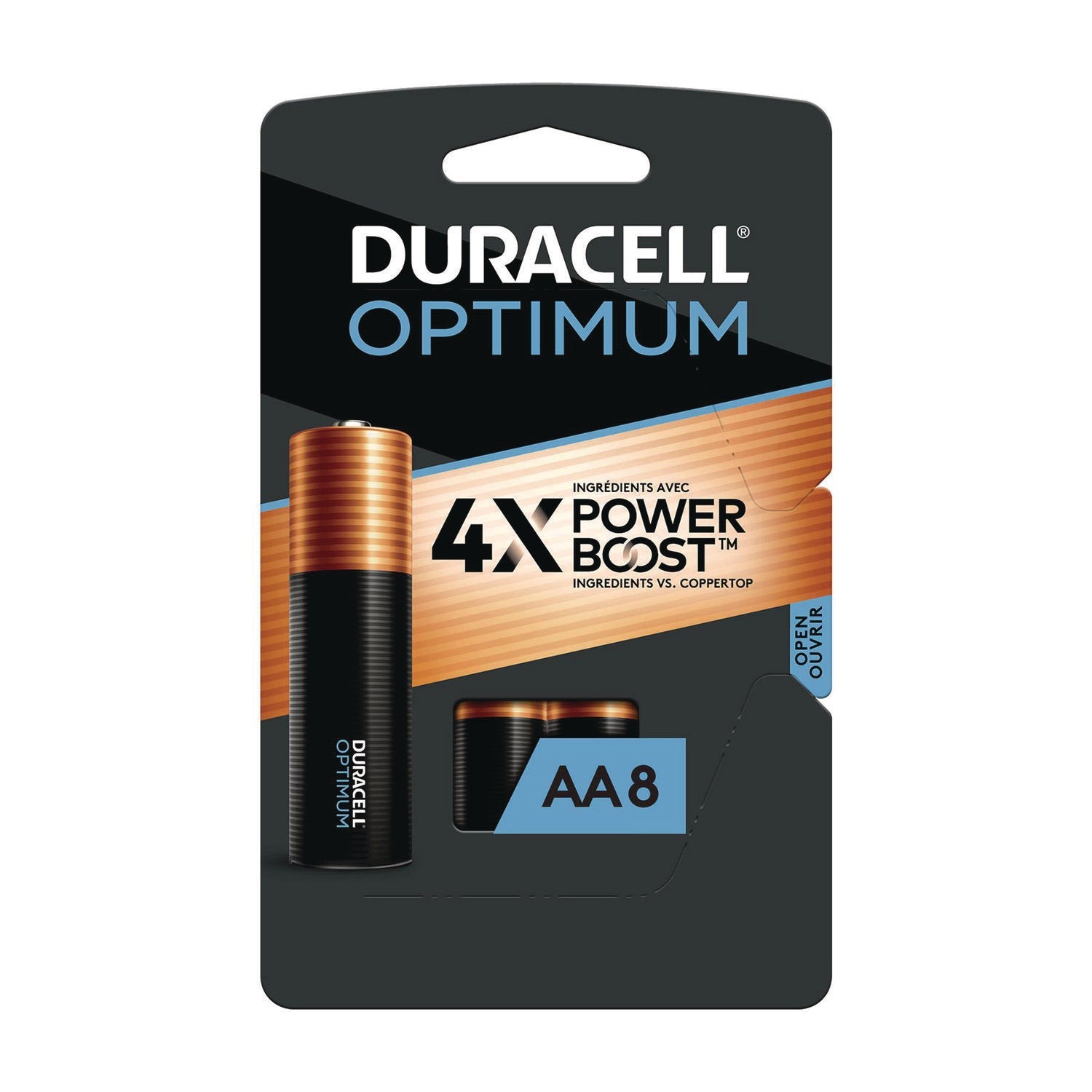 Optimum Alkaline AA Batteries, 8/Pack