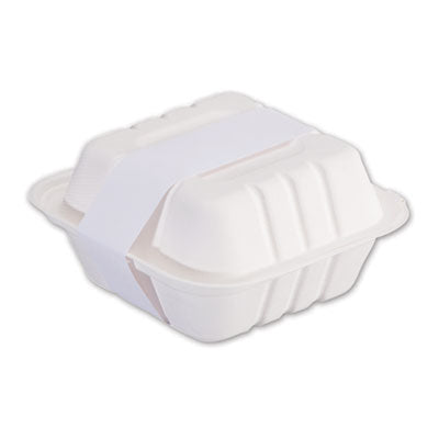 Peel and Seal Tamper Evident Food Container Bands, 1.5" x 24", White, Paper, 2,500/Carton