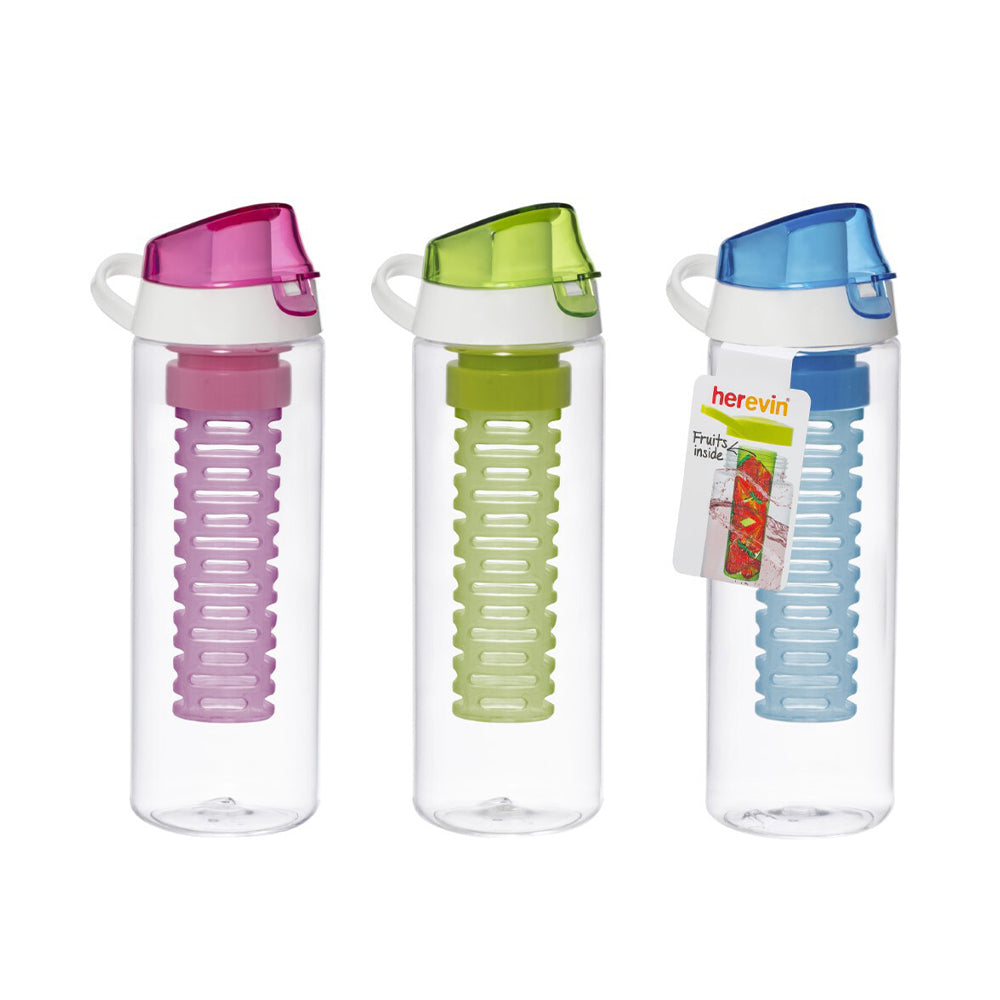 Herevin Water Bottle with Fruit Infuser 750ml (Net)Green