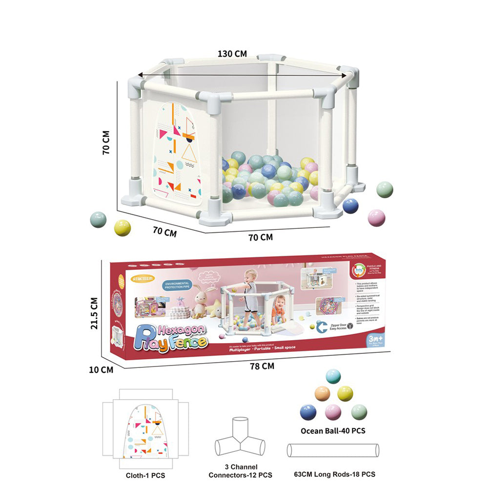 (Net) Baby Ball Playpen With 40 Balls
