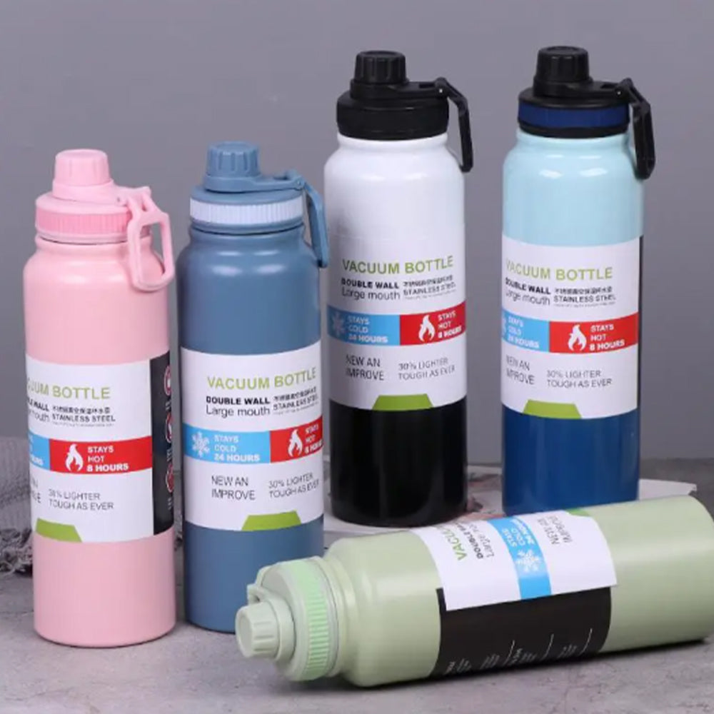 (NET)  THERMOS WATER BOTTLE 800MLGreen