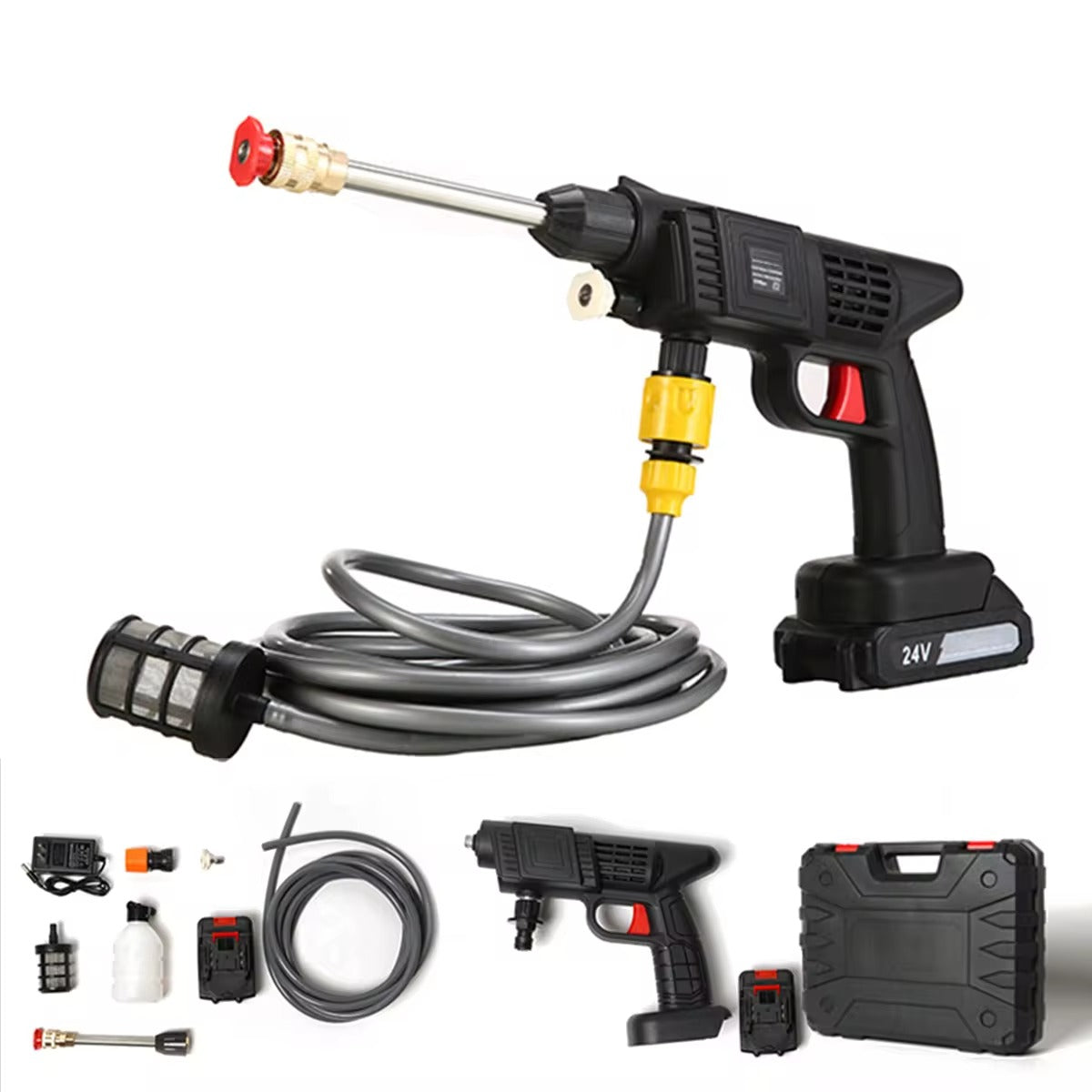 (NET) High Pressure Cleaner Car Washer Rechargeable Portable
