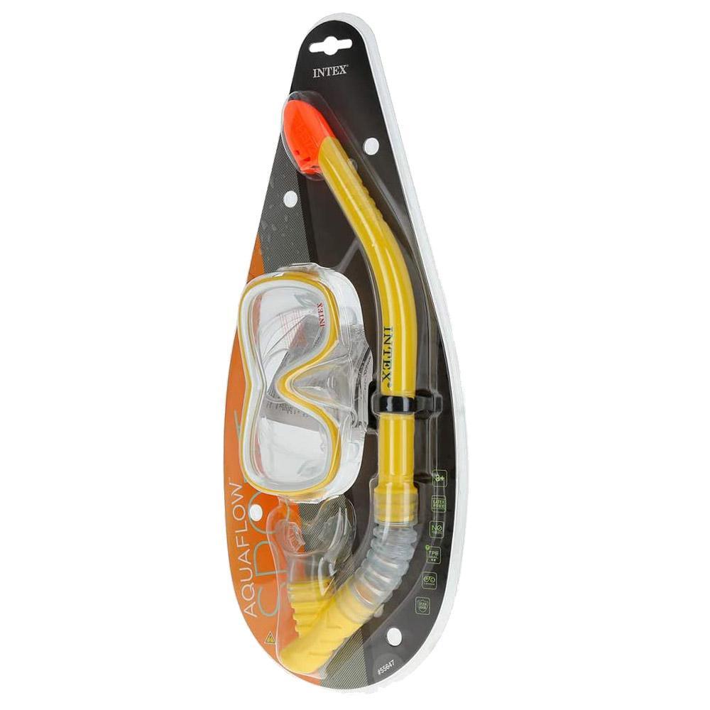 (NET) Intex 55647E Wave Rider Swim Set Mask & Snorkel, Assorted ColorYellow