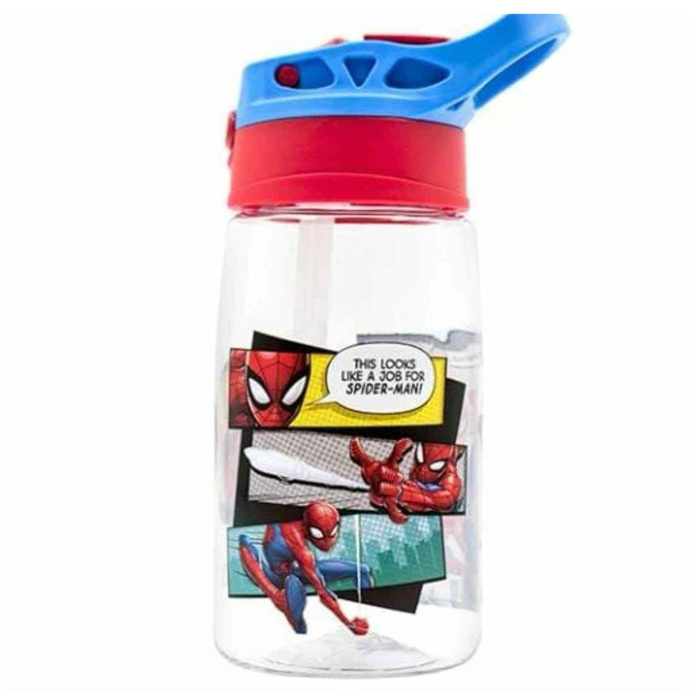 (NET) Kids Water Bottle With Straw 480 MLSpiderman