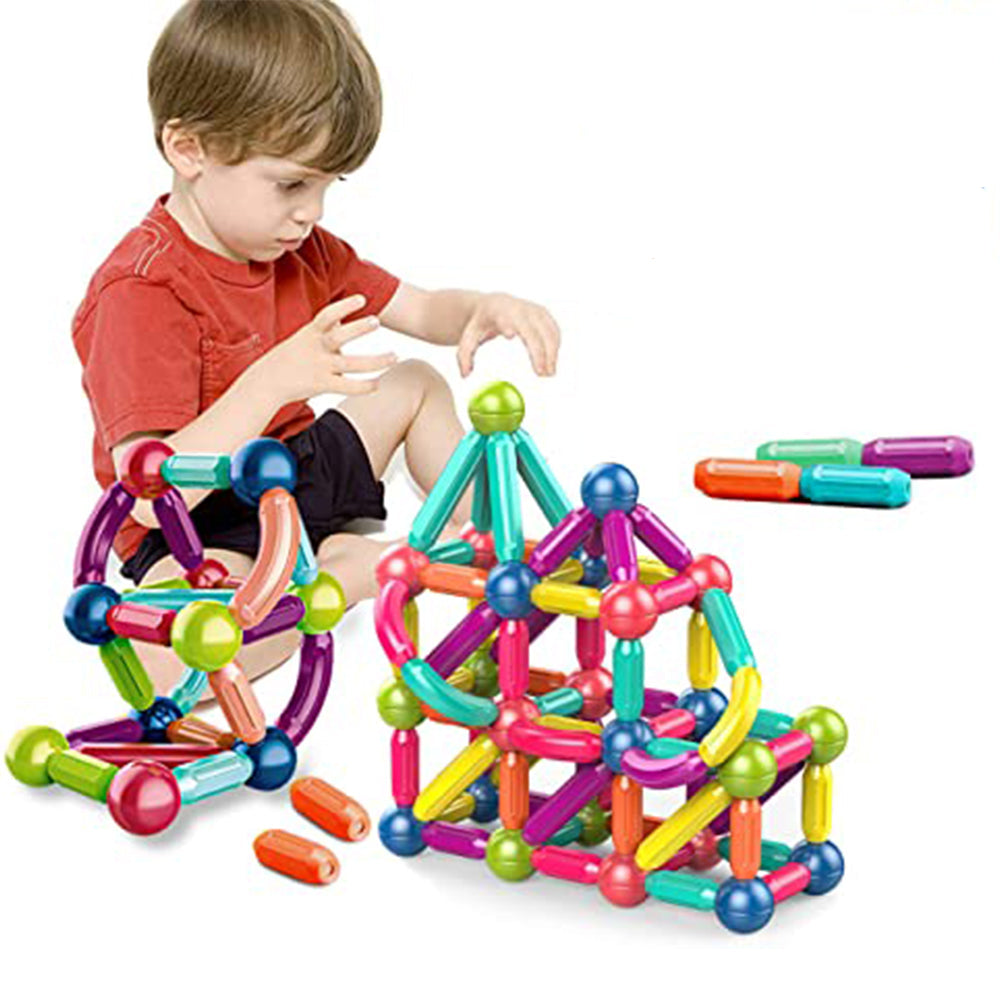 (Net) Magnetic Sticks Toy Set 100 Pcs
