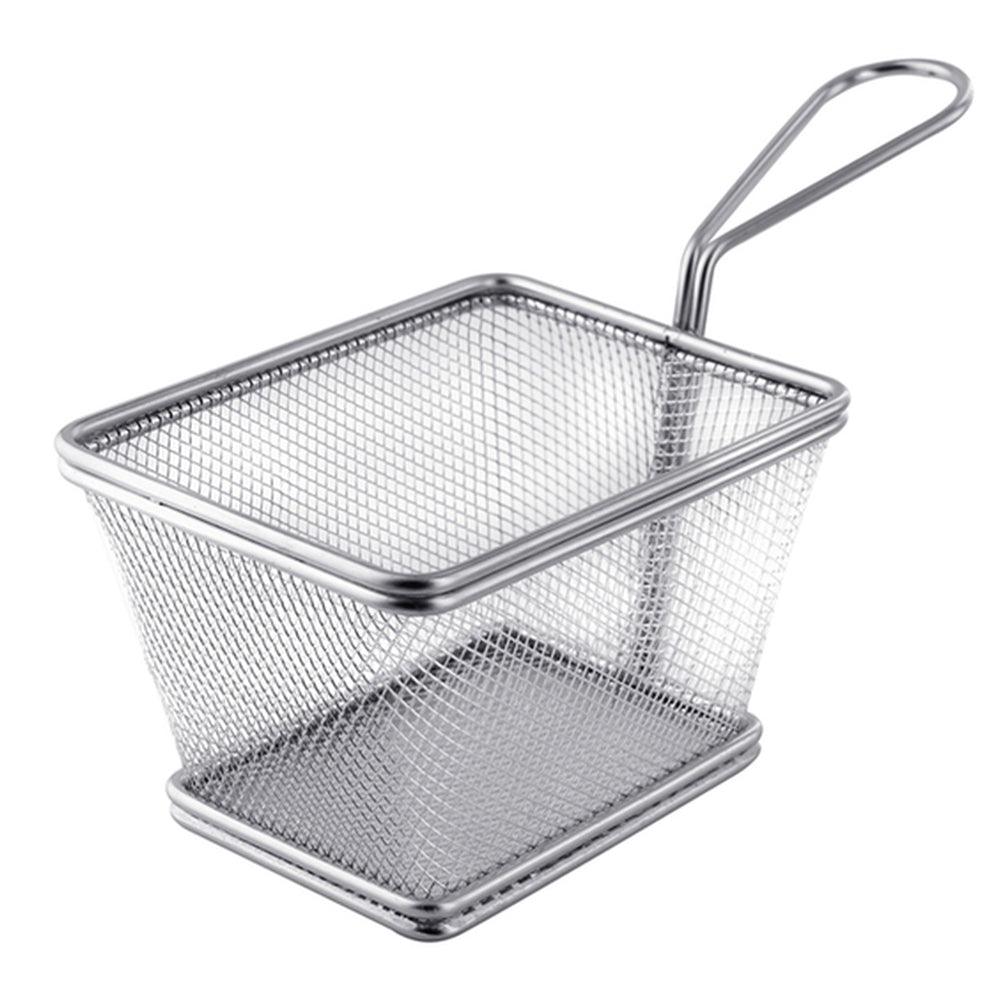 (Net) Mini Rectangular Stainless Steel Frying Basket / KC-135L