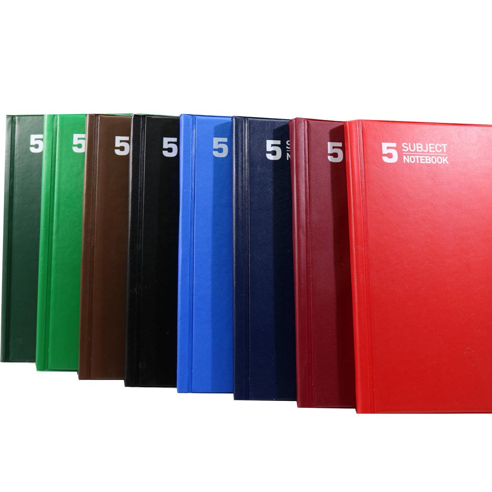 (NET) OPP 5 Subject Notebook Pvc Cover 60 Gsm 96 sheets - Seyes / 21 x 27.5 cmRed