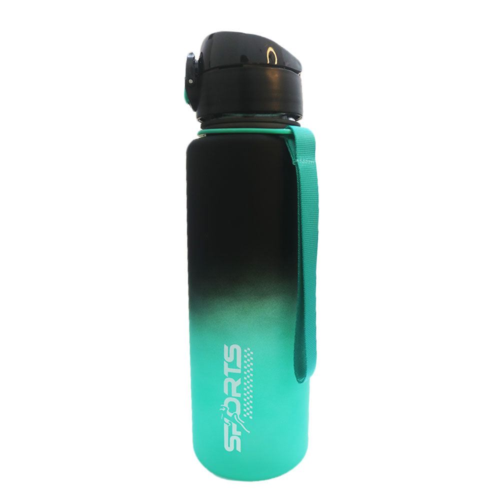 (NET) Plastic Water Bottle With Straw 600 MLGreen