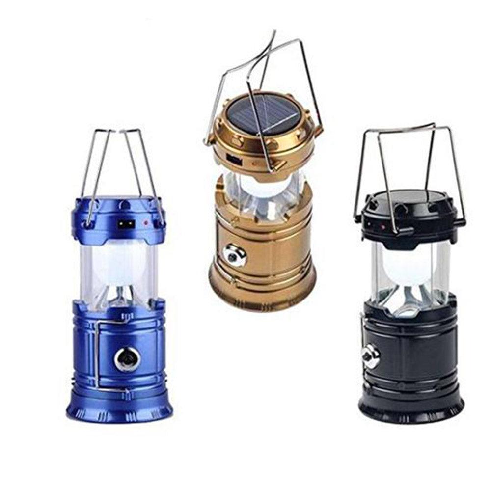 **(NET)** Rechargeable Camping Lantern, Solar & Lithium Battery Power Source / KC-206Navy