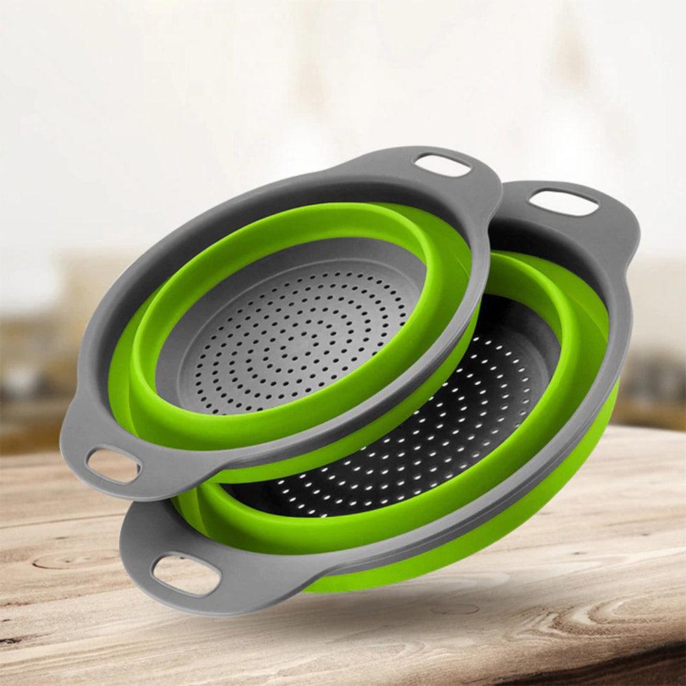 **NET**Rounded Collapsible Filter Baskets 2 Pcs / KC-113Green