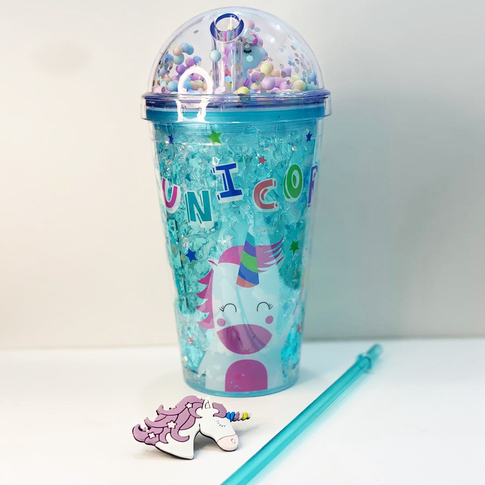 (NET) Unicorn Plastic Cup 450mlBlue