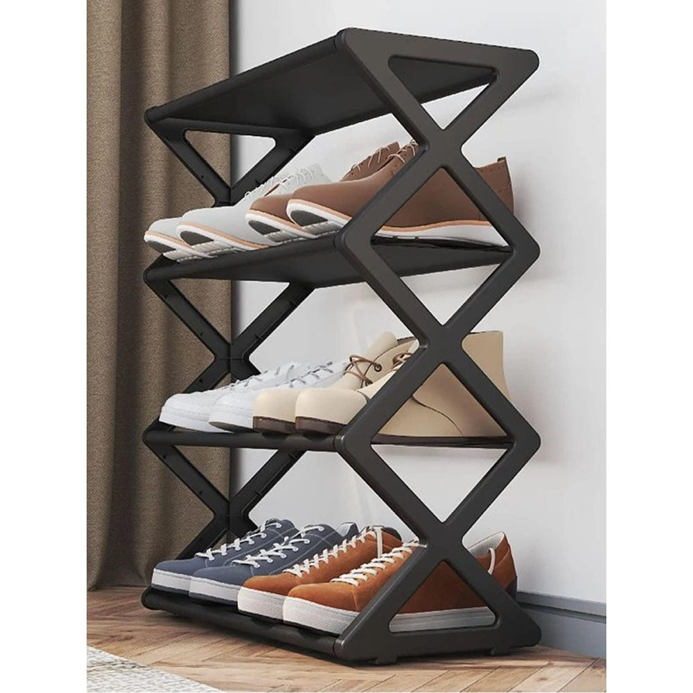 4-tier Simple Household Assemble Shoe Rack Storage OrganizerPink