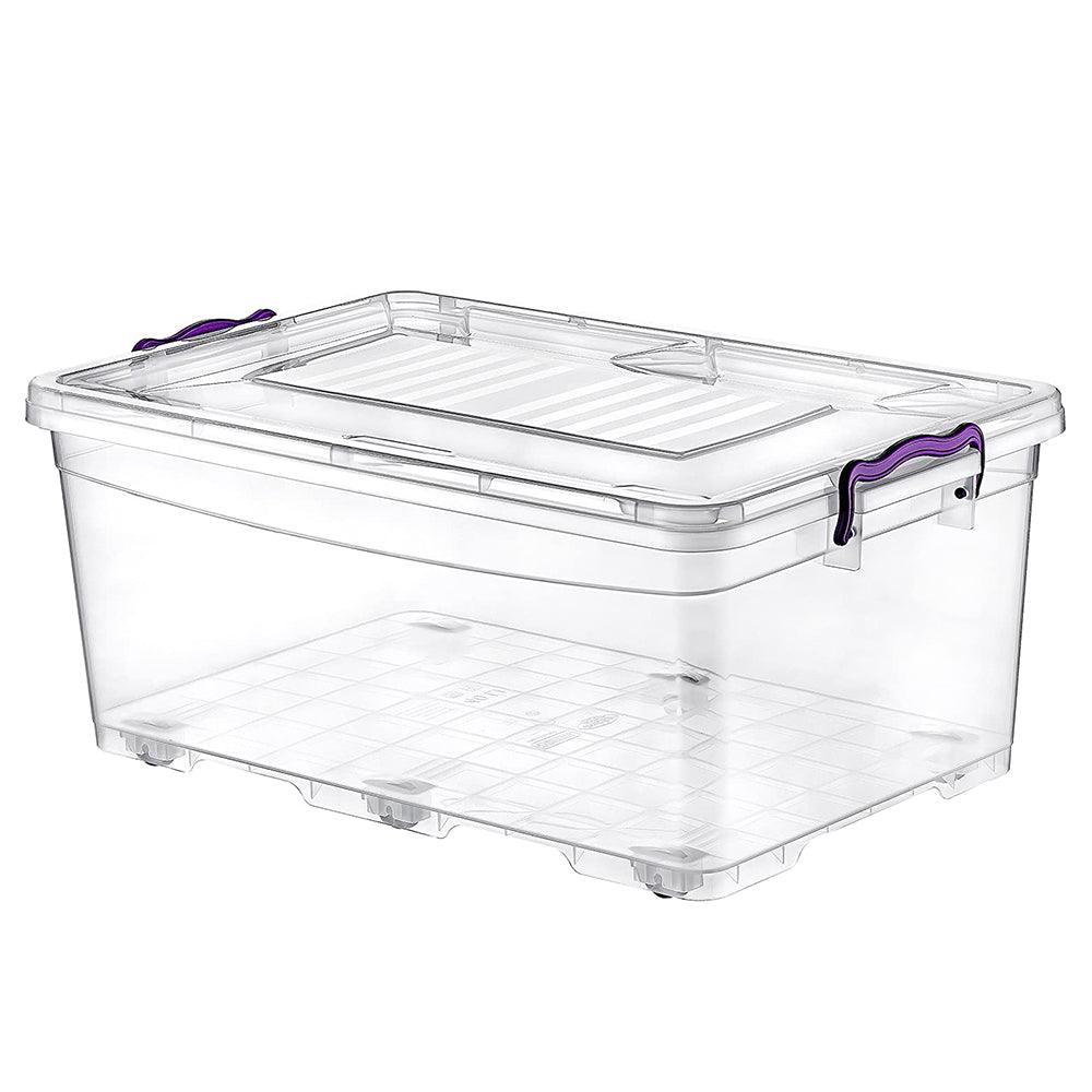 Asude Wheeled Rectangle Storage Box 40 L