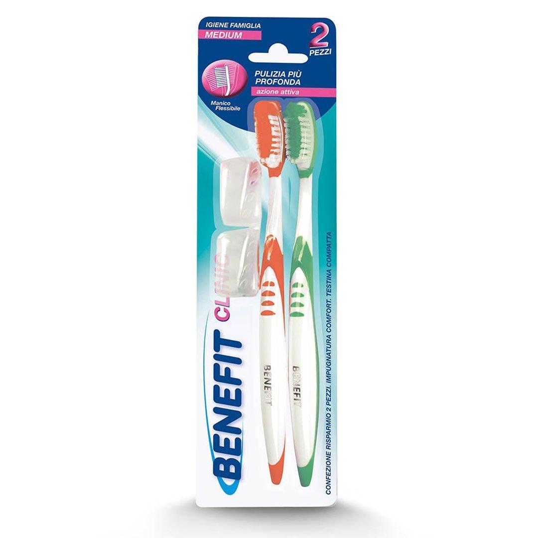 Benefit Double Tri-Action Toothbrush x 2 pcs