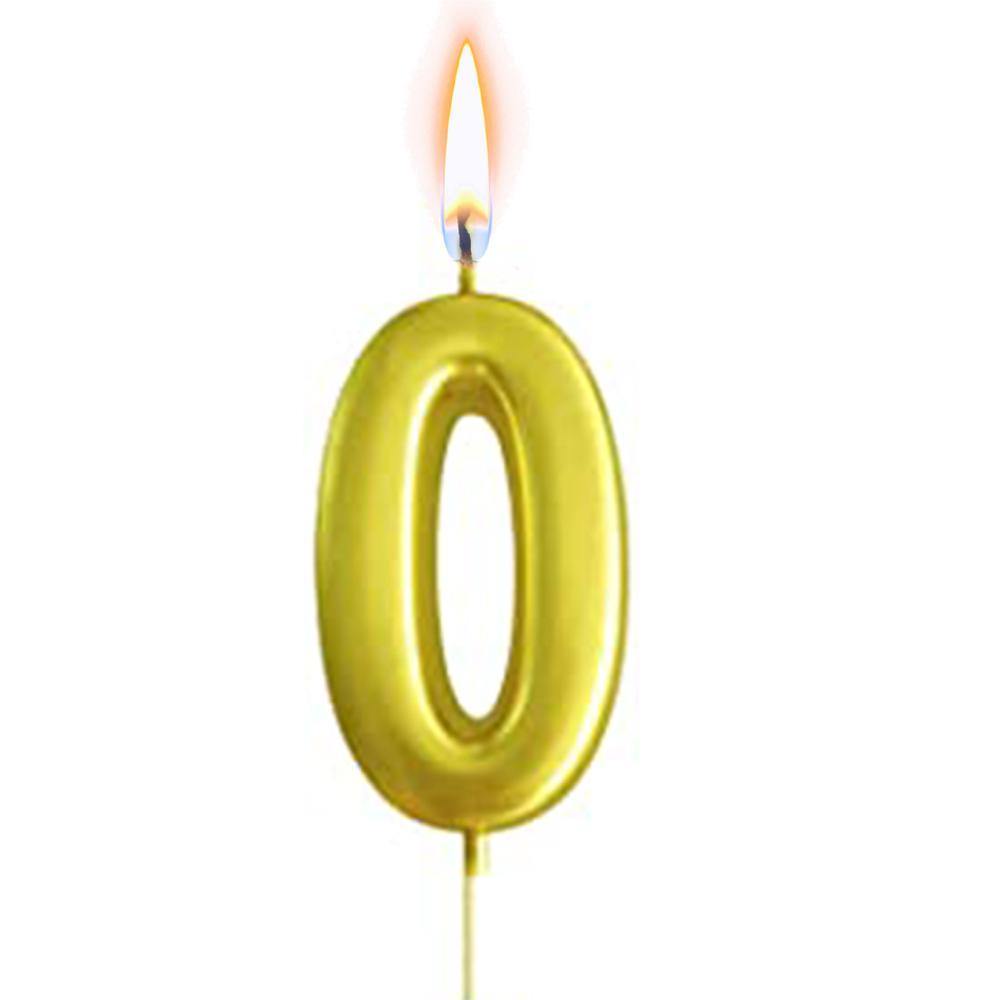 Birthday Big Numbers Candle  / J-224 / 2241 / 4130250 / Gold