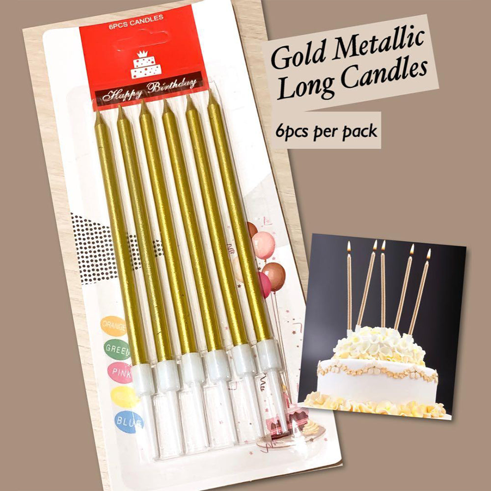 Birthday Candles 6 PcsGold