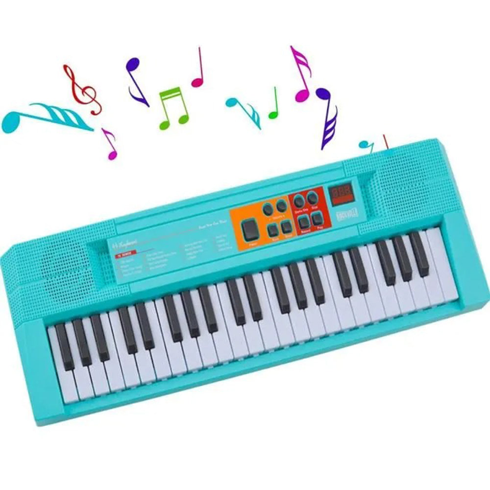 Blue Educational Toy Musical Organ With Microphone