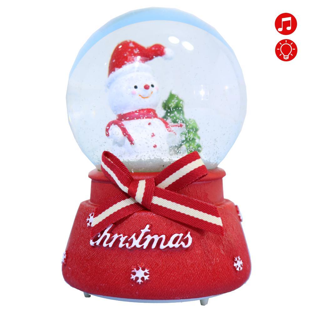 Christmas Crystal Musical Light Up Ball Snow/ Q-1144Santa / B