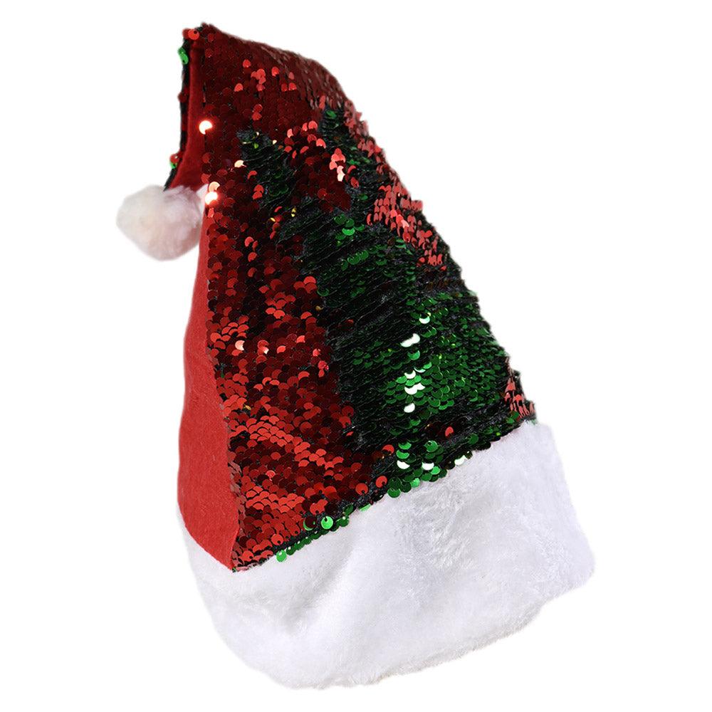 Christmas Shiny Red & Green Santa Hat / AB-365